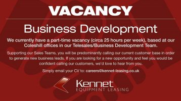Business Development Vacancy | Kennet Leasing